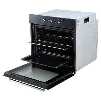 Electric oven 60 cm 80 liters black