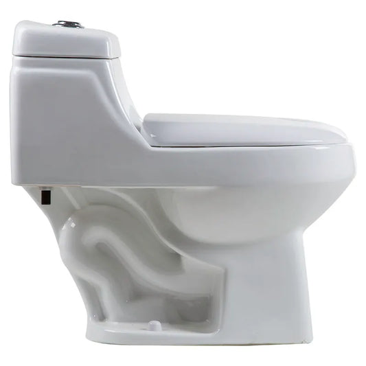 Toilet Agri Aqua Nuova one-piece elongated white dual flush